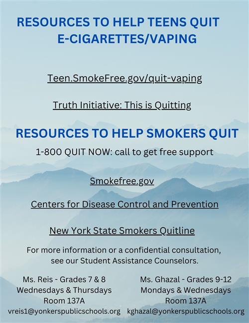 Resources for teens to quit